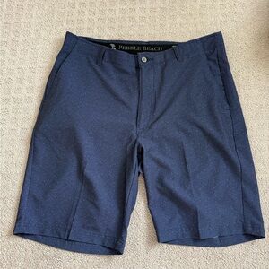 Pebble Beach Men's Dark Blue Flat Front Shorts Size 36
